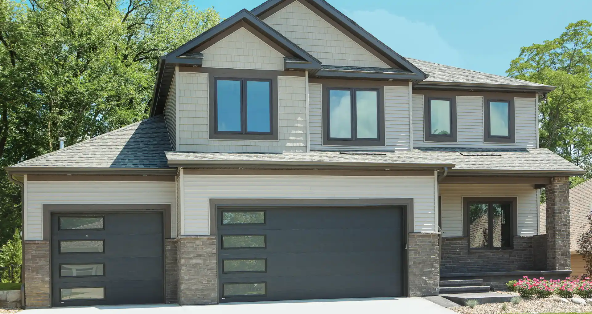 your garage door is one of the most vulnerable access points to your home, thermacore flush brown